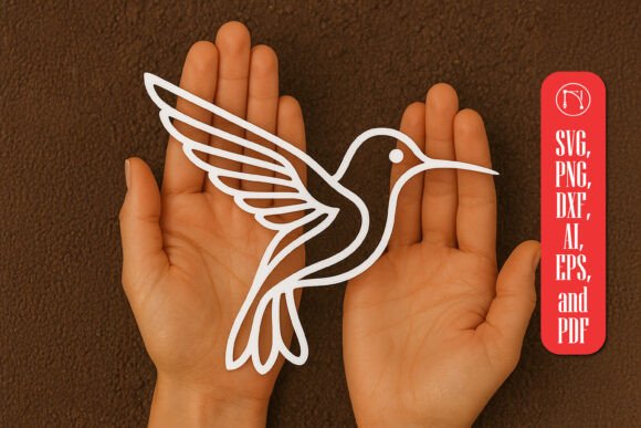 Download Paper Cut Hummingbird SVG Cut File - Paper Collection