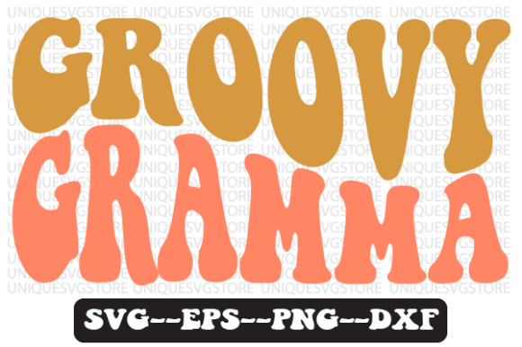 Download Groovy Gramma Wavy Retro Svg Design - Gramma Collection