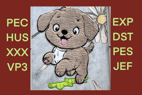 Download Puppy Applique - Embroidery Pattern - Embroidery pattern Collection
