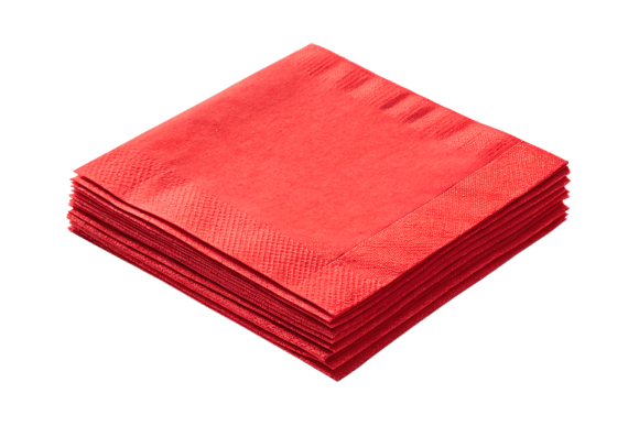 Download Stack of Red Paper Napkins Isolated PNG - Paper Collection