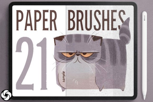 Download 21 Paper Brushes for Procreate - Premium Bundle