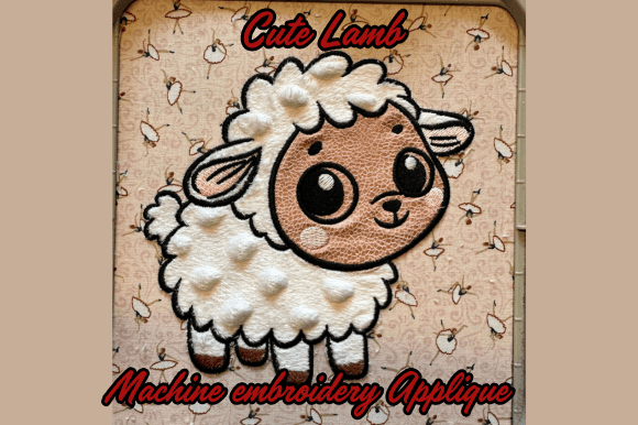 Download Cute Baby Lamb Applique - Baby Collection
