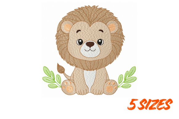 Download Cute Baby Lion Embroidery Design Set - Baby Collection