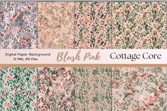 Download Blush Pink Cottage Core Digital Paper - Paper Collection