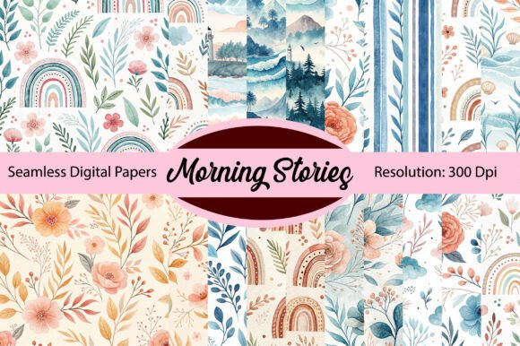 Download Morning Stories Seamless Digital Paper - Paper Collection