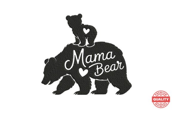 Download Mother and Baby Bear Embroidery Design - Baby Collection